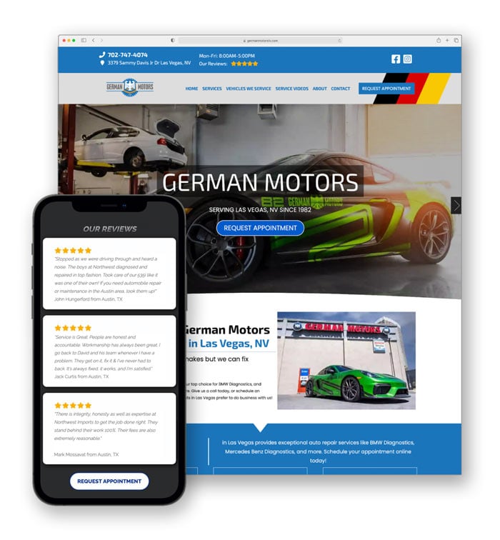 German Motors AutoVitals Website