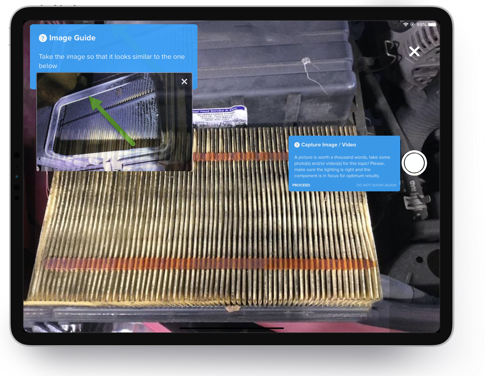 Guided inspection - image editor Guided inspection - image editor
